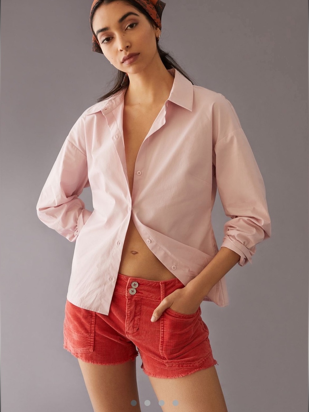 ANTHROPOLOGIE Pilcro The Wanderer Cordoroy Low-Rise Shorts Sz 27